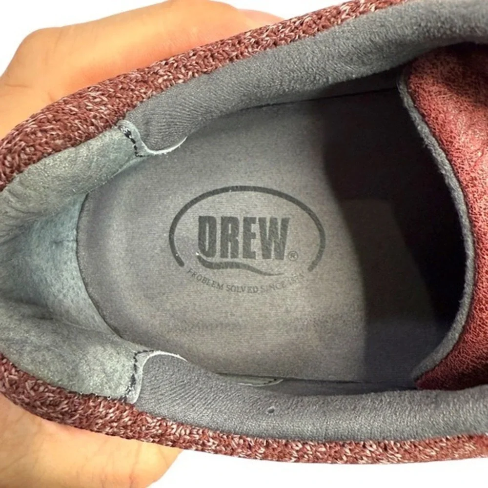 Drew Womens 8.5 XW Terrain Burgundy Gray Orthopedic Walking Shoes Sneakers - Picture 6 of 10